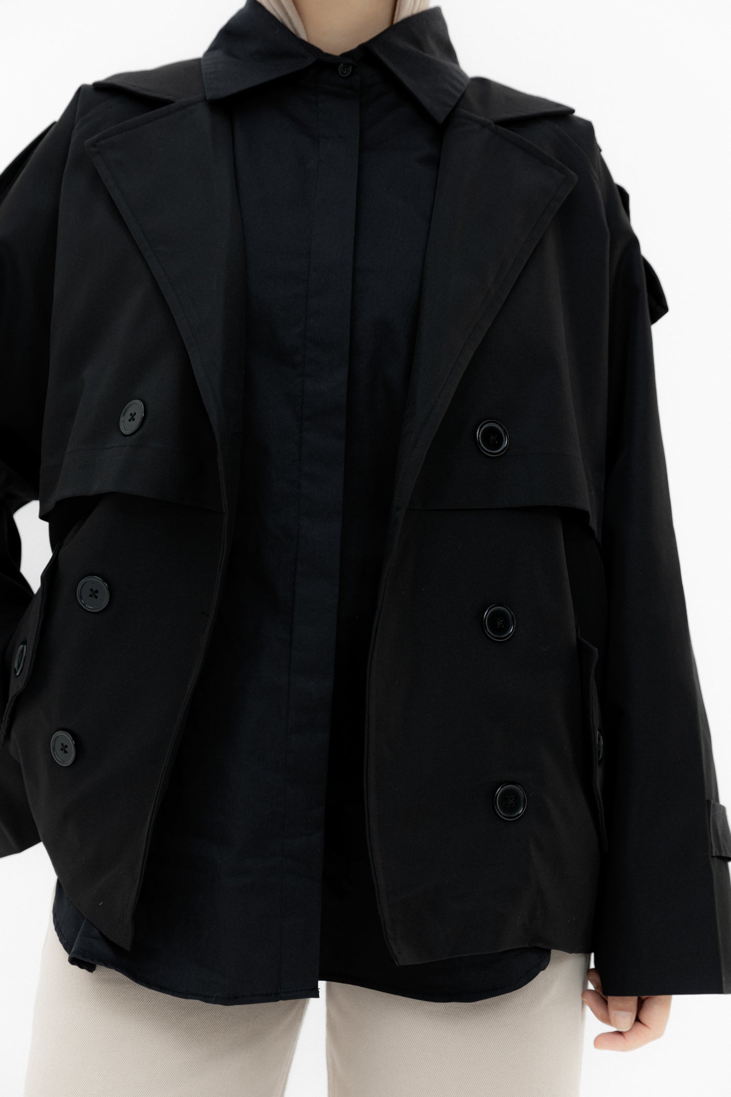 Trench Jacket Black - AB ESSENTIALS