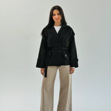 Trench Jacket Black - AB ESSENTIALS