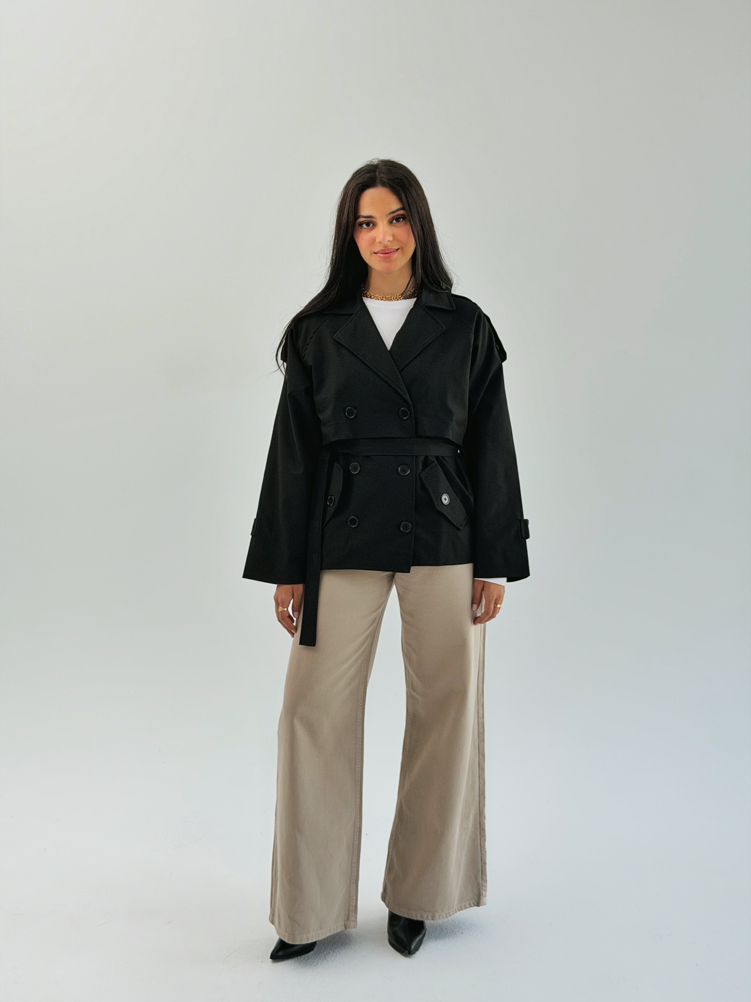 Trench Jacket Black - AB ESSENTIALS