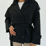 Trench Jacket Black - AB ESSENTIALS