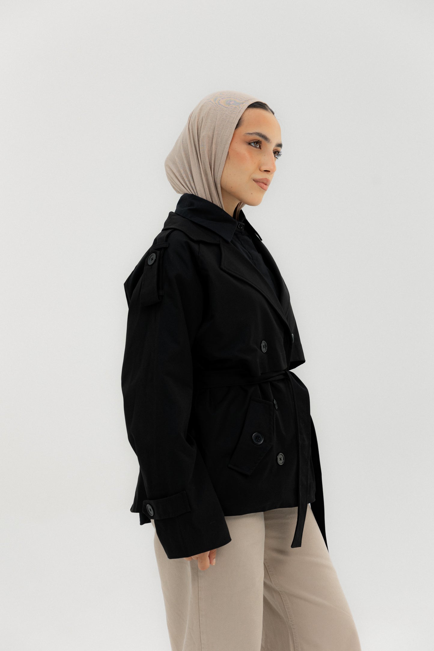 Trench Jacket Black - AB ESSENTIALS