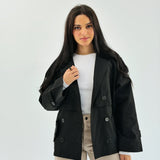 Trench Jacket Black - AB ESSENTIALS