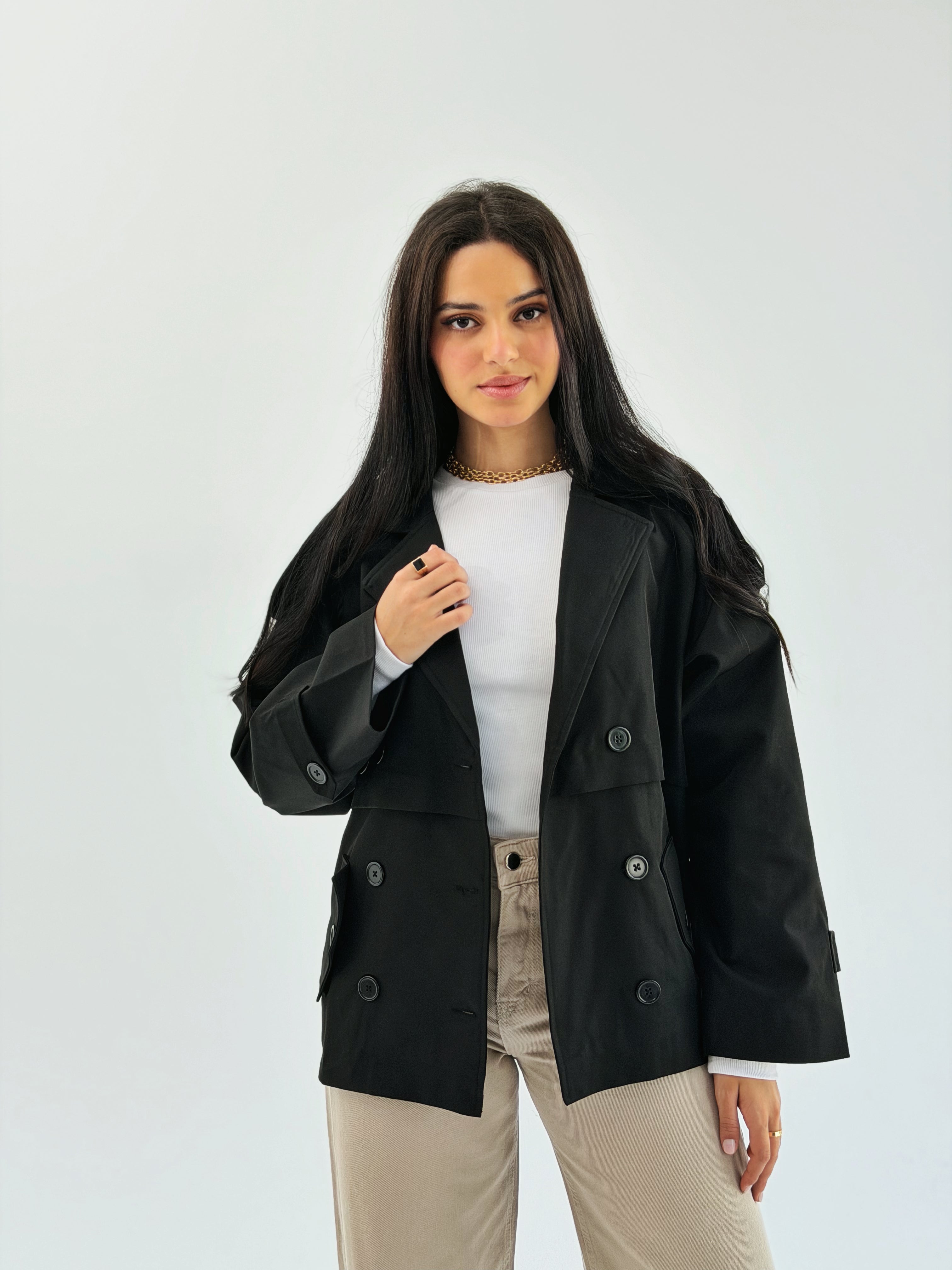 Trench Jacket Black - AB ESSENTIALS