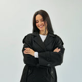 Trench Jacket Black - AB ESSENTIALS