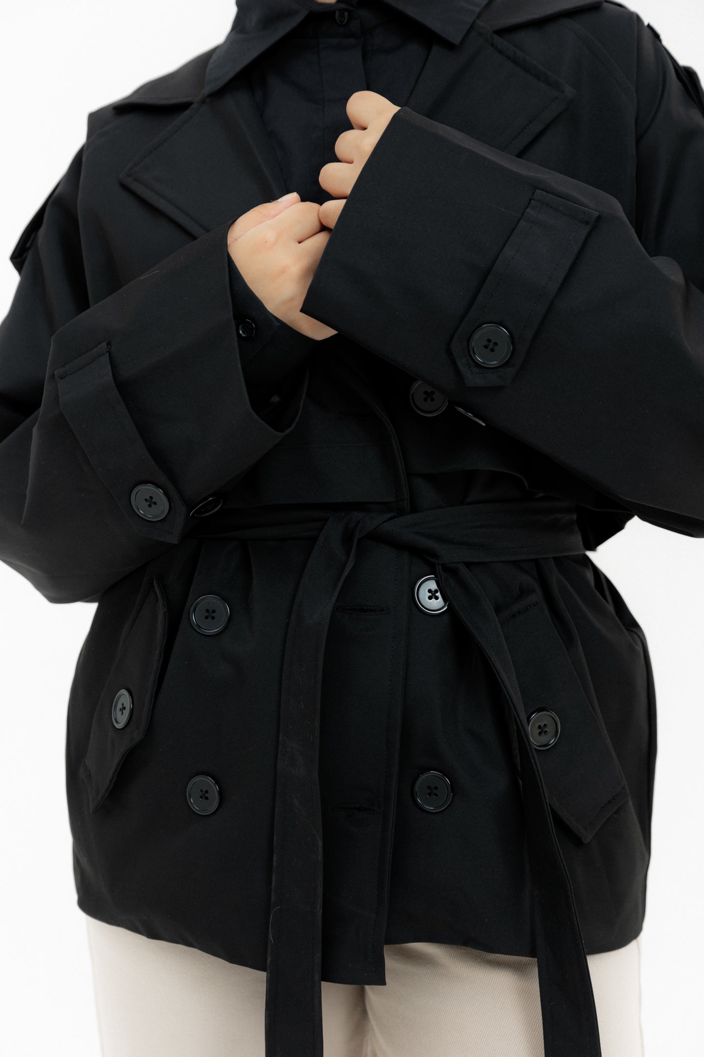 Trench Jacket Black - AB ESSENTIALS