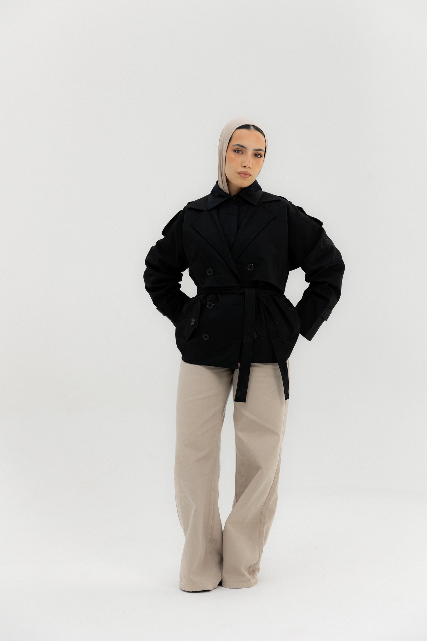 Trench Jacket Black - AB ESSENTIALS