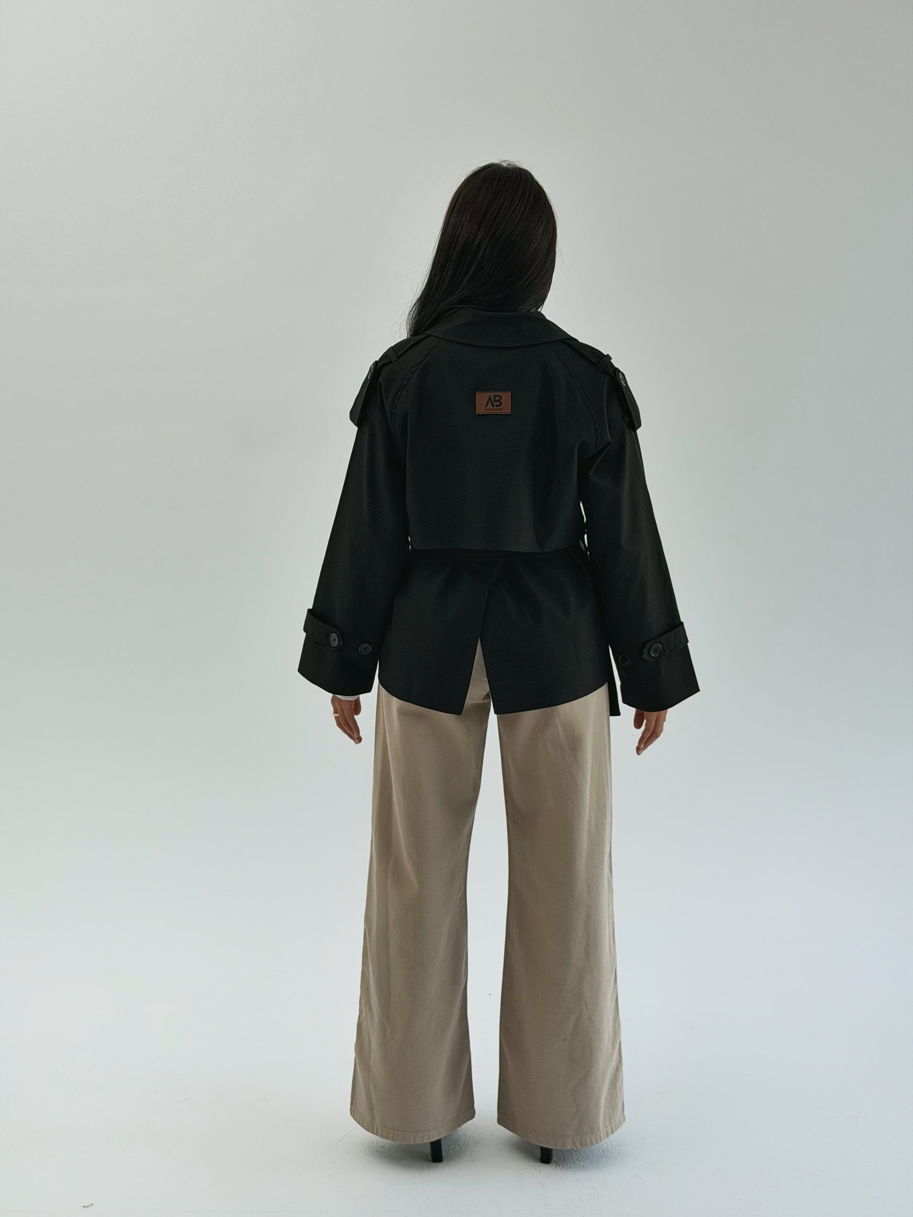Trench Jacket Black - AB ESSENTIALS