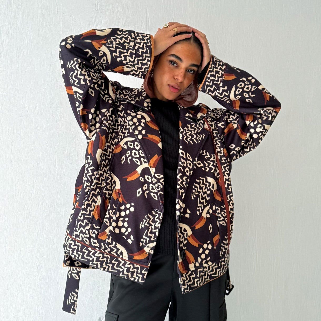 Tropical Black Jacket - AB ESSENTIALS