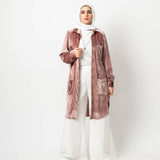 Velvet Pockets Shirt Rose - AB ESSENTIALS