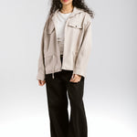 Warm Wool Jacket Beige - AB ESSENTIALS