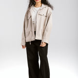 Warm Wool Jacket Beige - AB ESSENTIALS