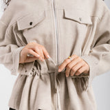 Warm Wool Jacket Beige - AB ESSENTIALS