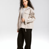 Warm Wool Jacket Beige - AB ESSENTIALS