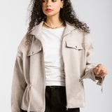 Warm Wool Jacket Beige - AB ESSENTIALS
