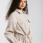 Warm Wool Jacket Beige - AB ESSENTIALS