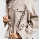 Warm Wool Jacket Beige - AB ESSENTIALS