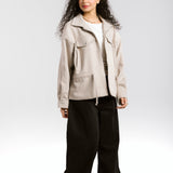 Warm Wool Jacket Beige - AB ESSENTIALS