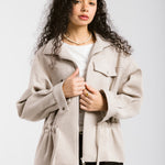 Warm Wool Jacket Beige - AB ESSENTIALS