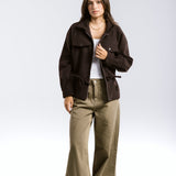 Warm Wool Jacket Brown - AB ESSENTIALS