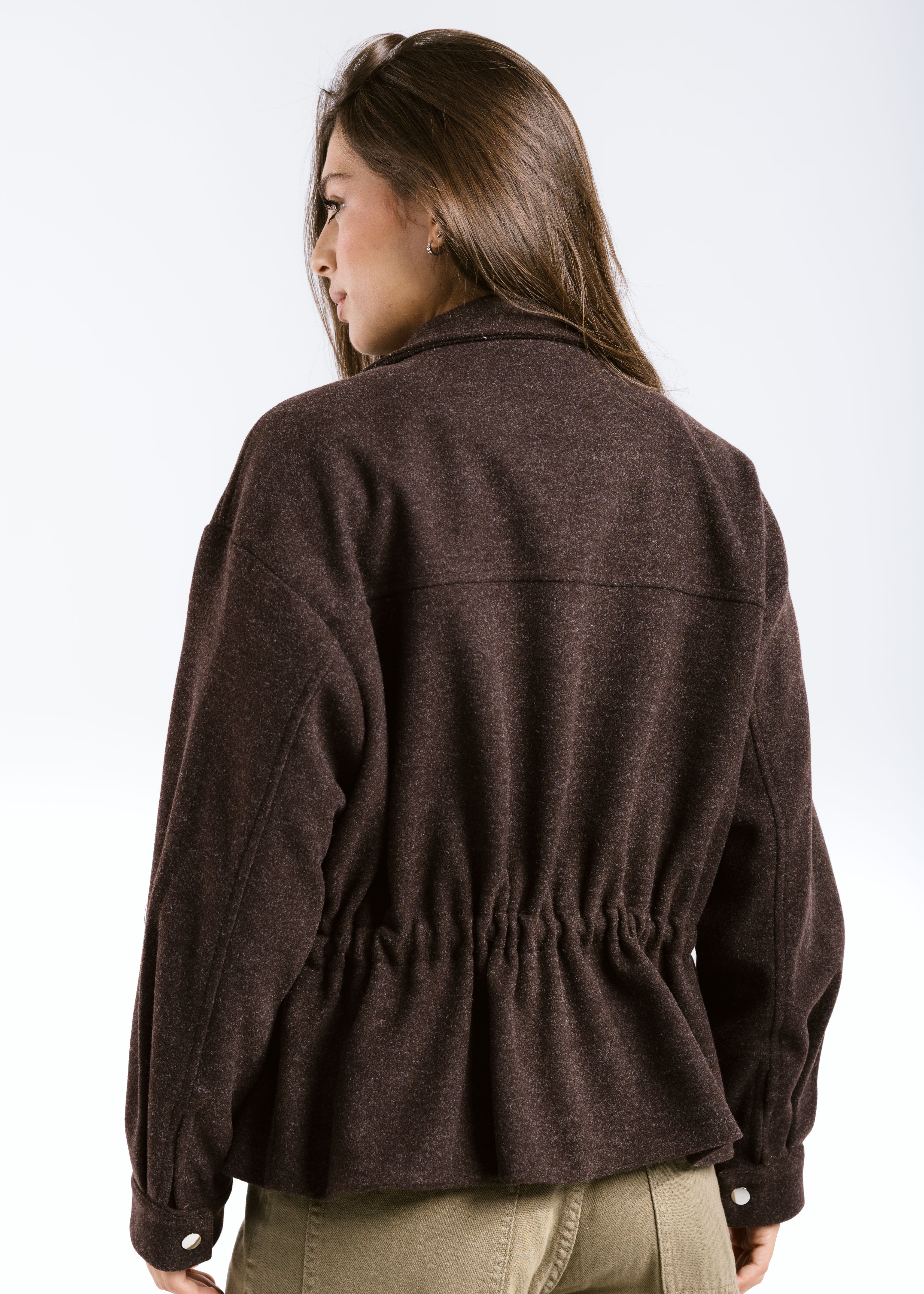 Warm Wool Jacket Brown - AB ESSENTIALS