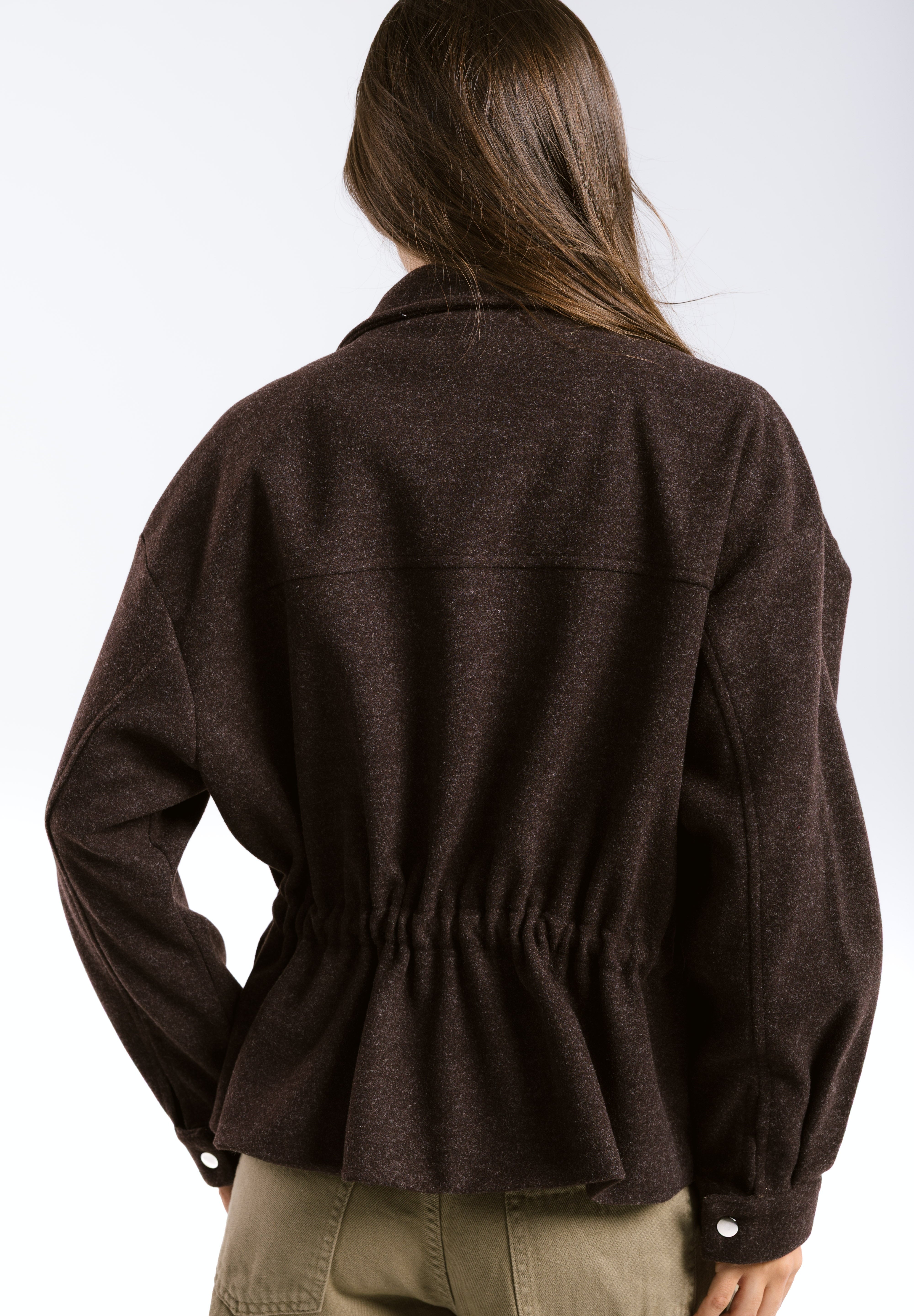 Warm Wool Jacket Brown - AB ESSENTIALS