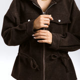 Warm Wool Jacket Brown - AB ESSENTIALS