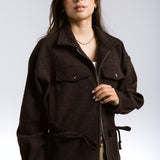 Warm Wool Jacket Brown - AB ESSENTIALS
