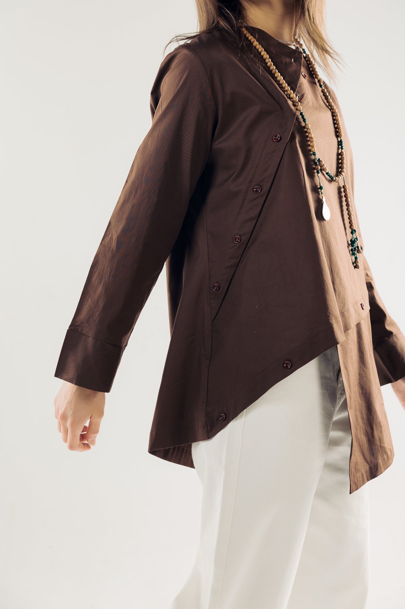 Wave Blouse Brown - AB ESSENTIALS