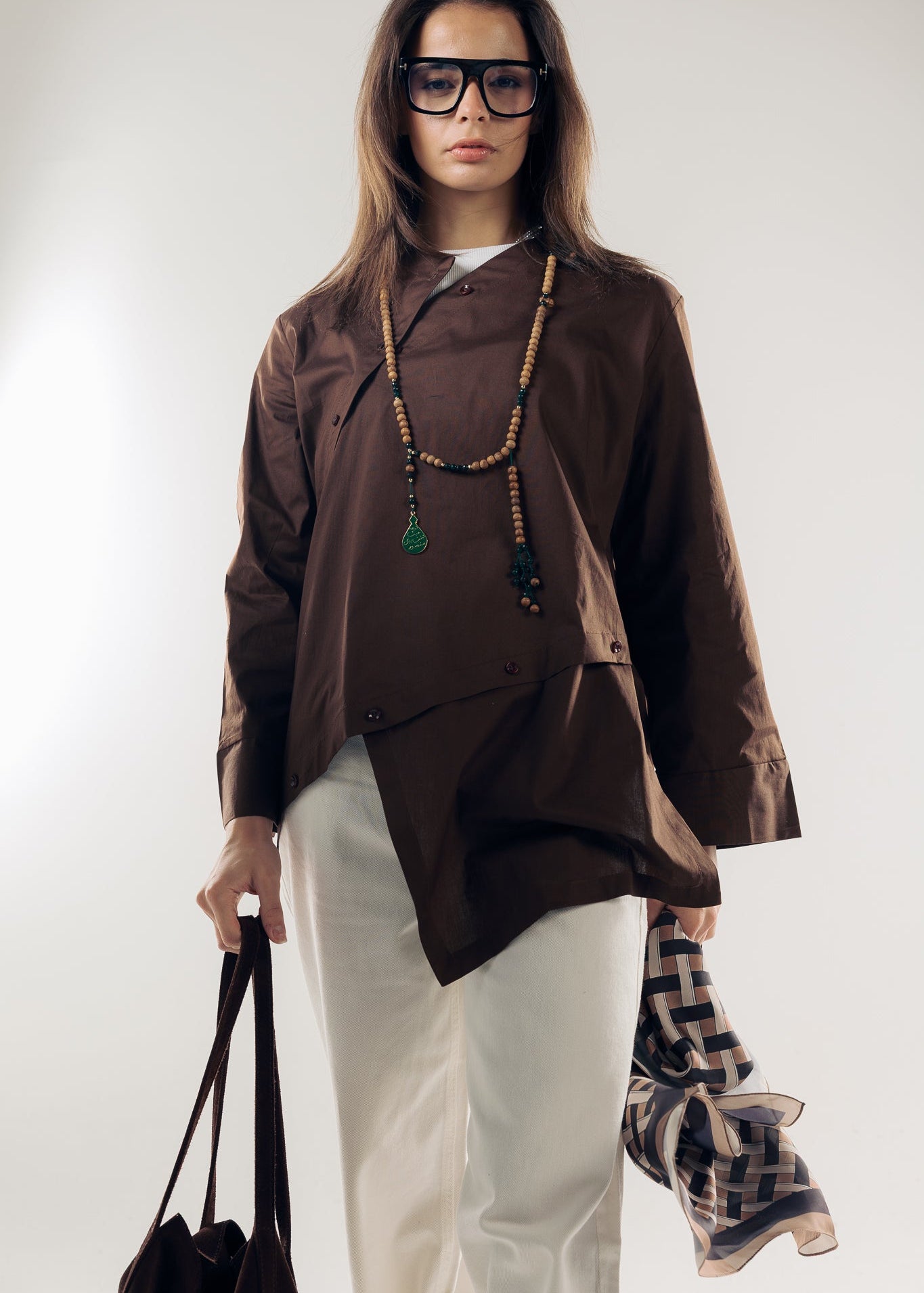 Wave Blouse Brown - AB ESSENTIALS