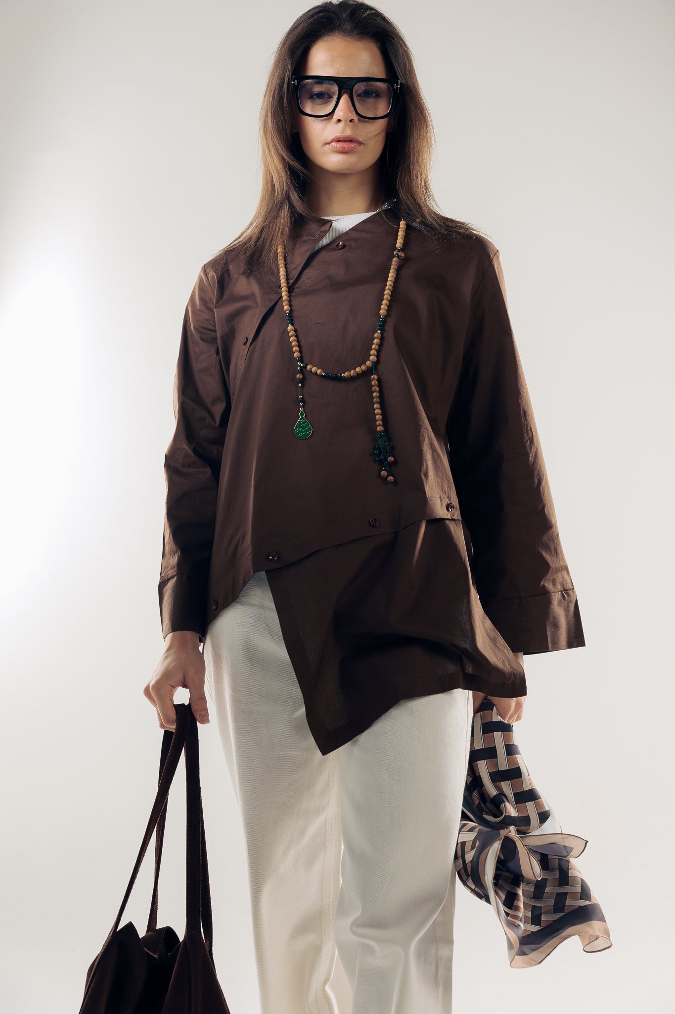 Wave Blouse Brown - AB ESSENTIALS