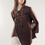 Wave Blouse Brown - AB ESSENTIALS