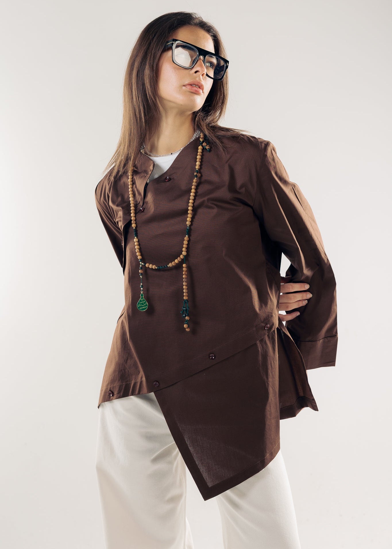 Wave Blouse Brown - AB ESSENTIALS