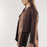 Wave Blouse Brown - AB ESSENTIALS