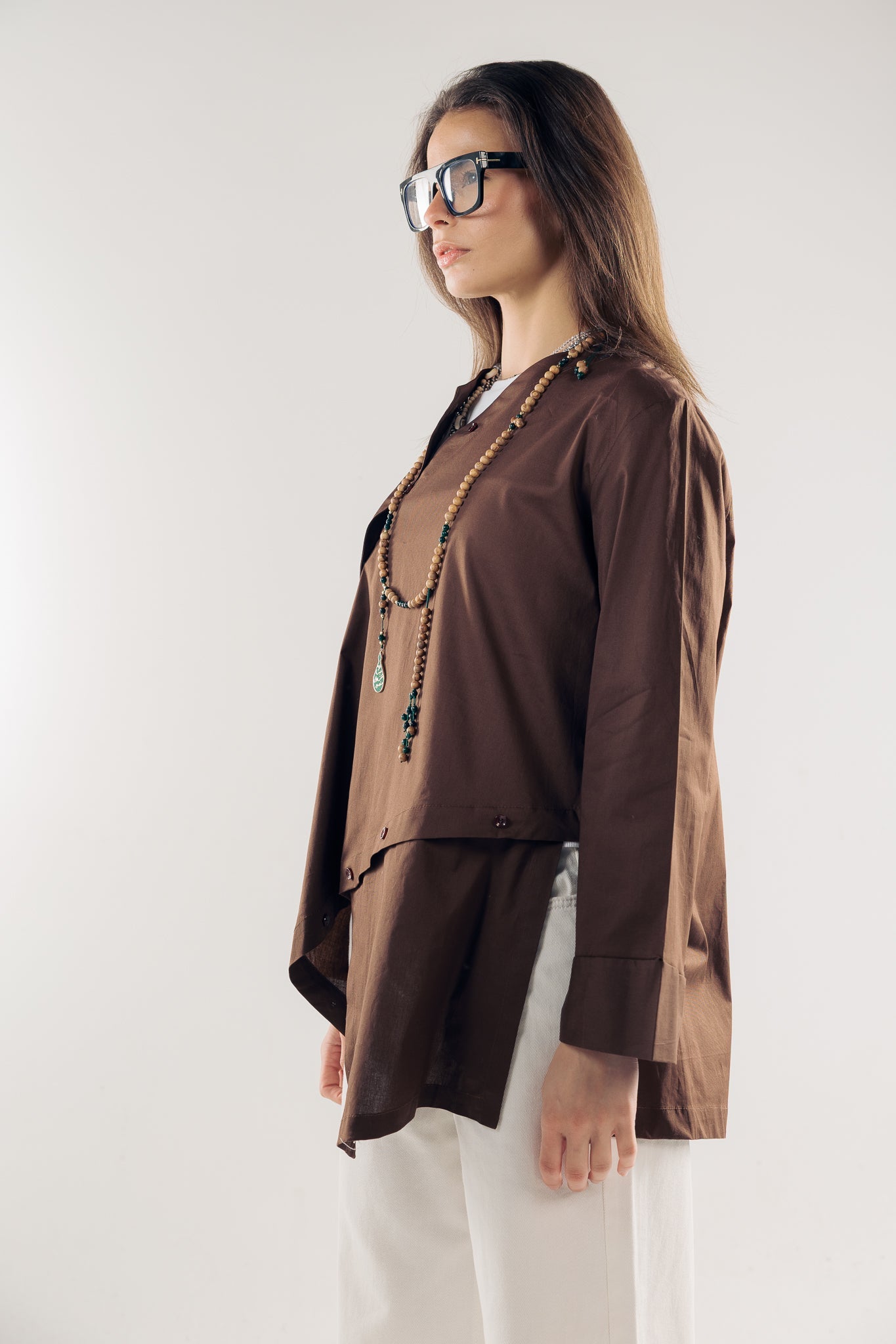 Wave Blouse Brown - AB ESSENTIALS