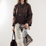Wave Blouse Brown - AB ESSENTIALS