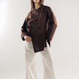 Wave Blouse Brown - AB ESSENTIALS