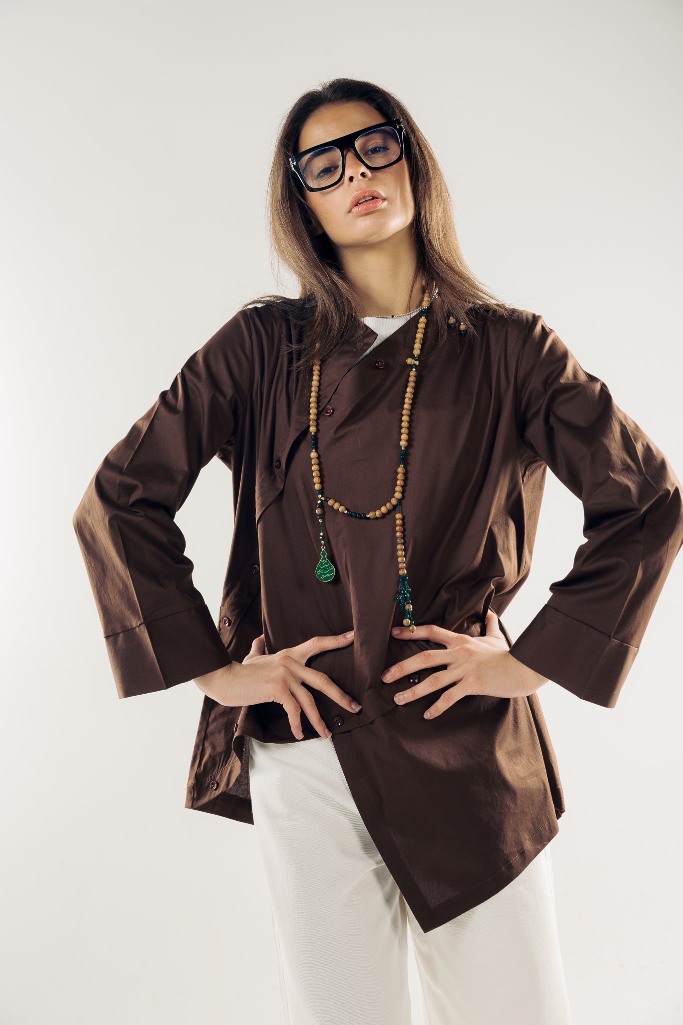 Wave Blouse Brown - AB ESSENTIALS