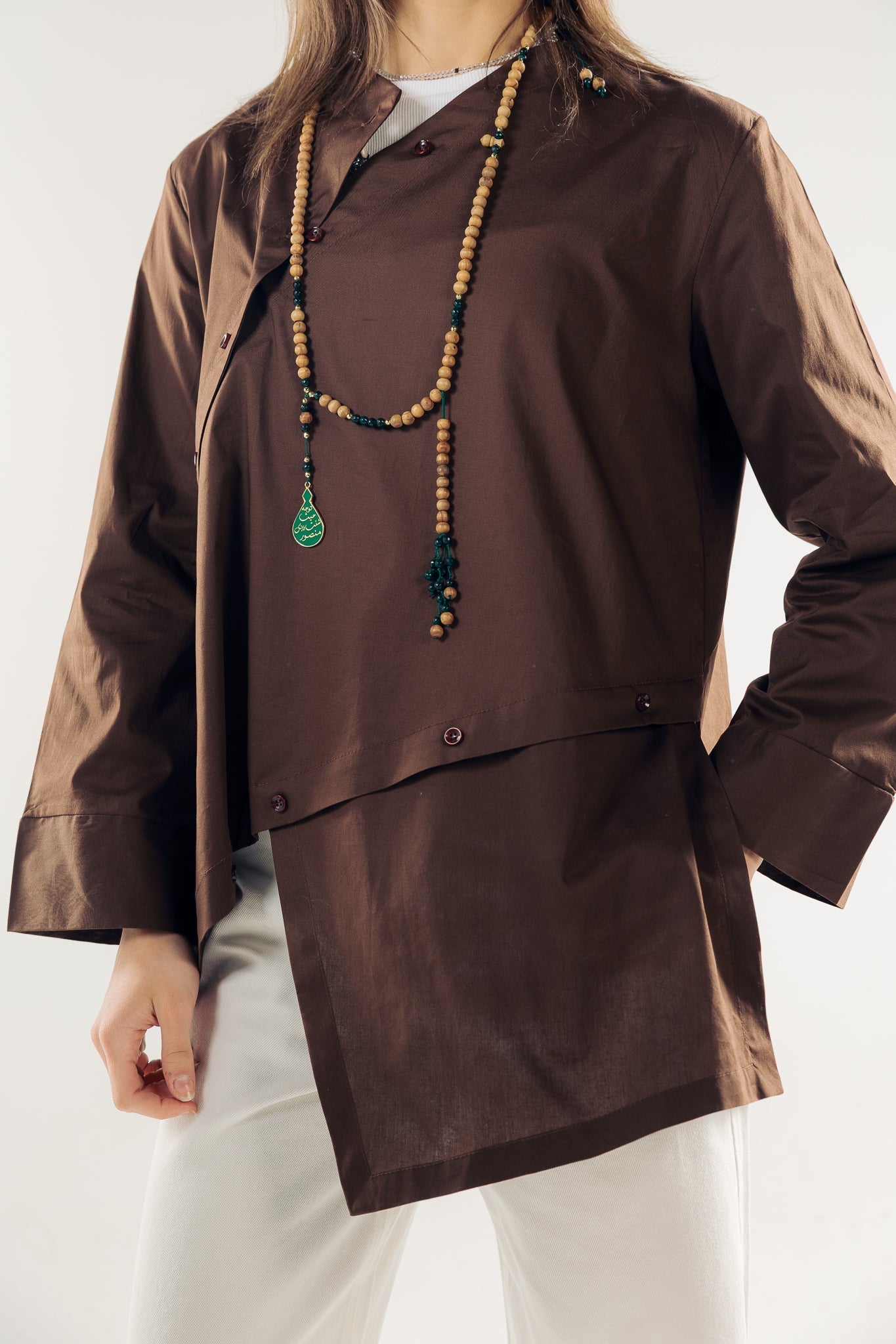 Wave Blouse Brown - AB ESSENTIALS