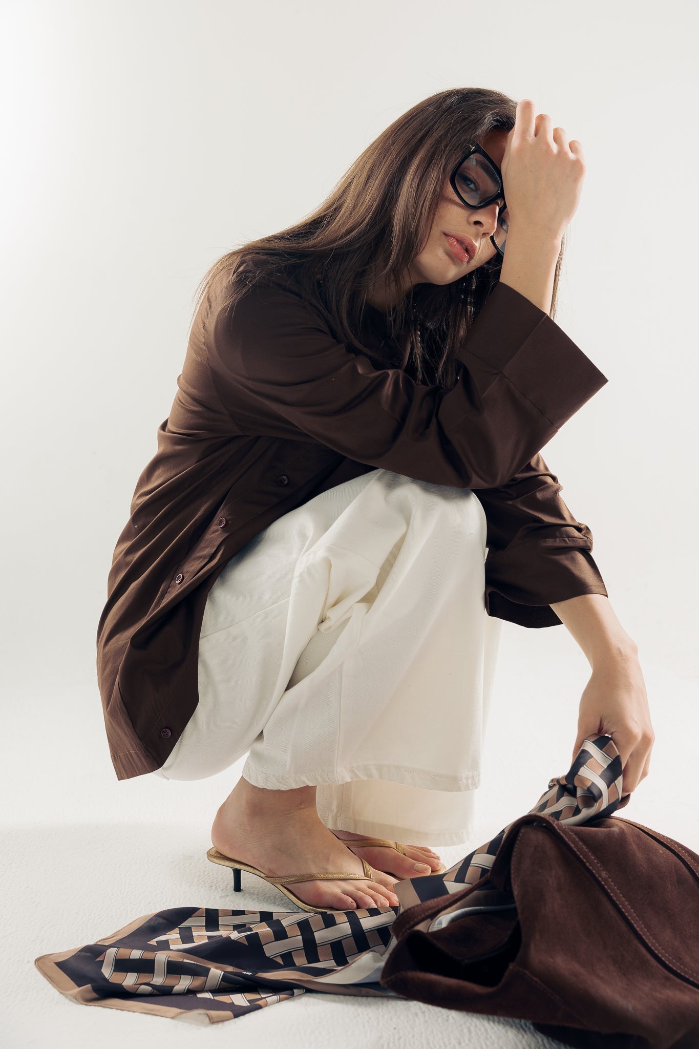 Wave Blouse Brown - AB ESSENTIALS