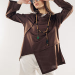 Wave Blouse Brown - AB ESSENTIALS