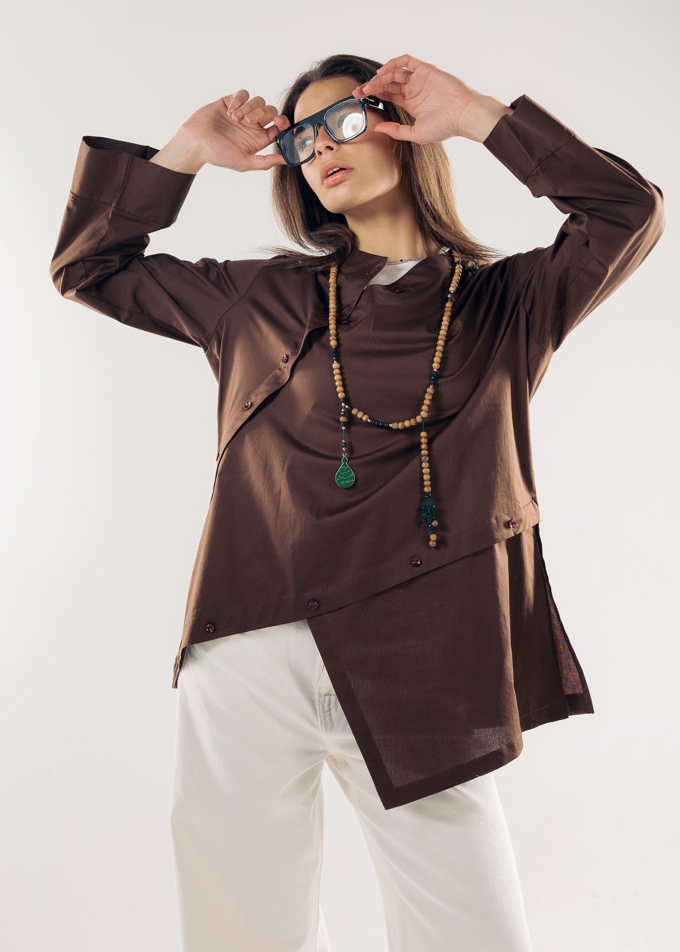 Wave Blouse Brown - AB ESSENTIALS