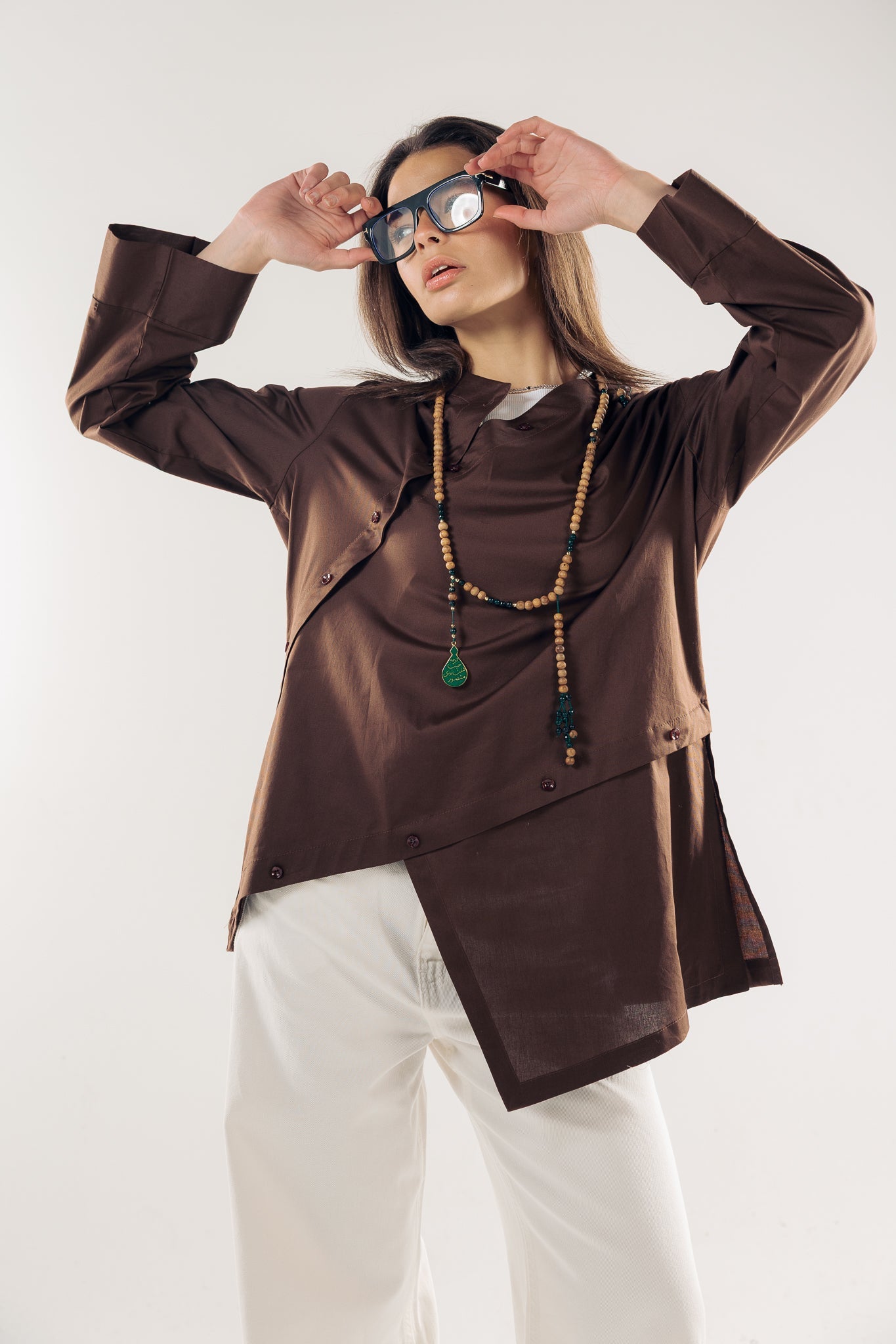 Wave Blouse Brown - AB ESSENTIALS