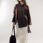 Wave Blouse Brown - AB ESSENTIALS