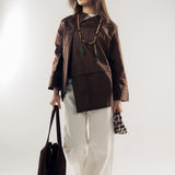Wave Blouse Brown - AB ESSENTIALS