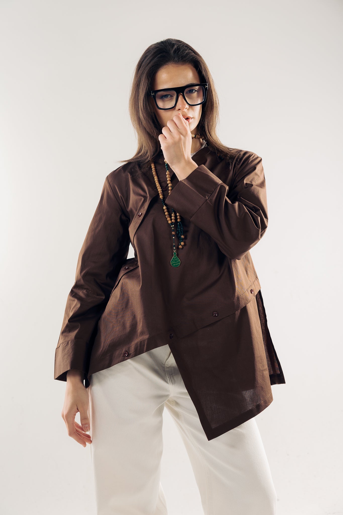 Wave Blouse Brown - AB ESSENTIALS