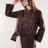 Wave Blouse Brown - AB ESSENTIALS
