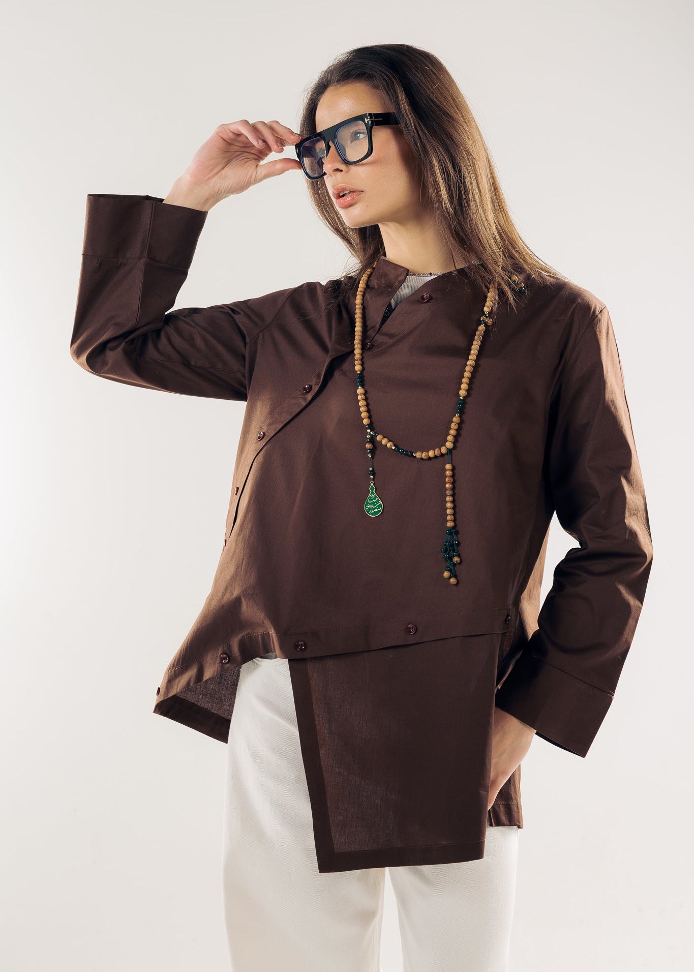 Wave Blouse Brown - AB ESSENTIALS
