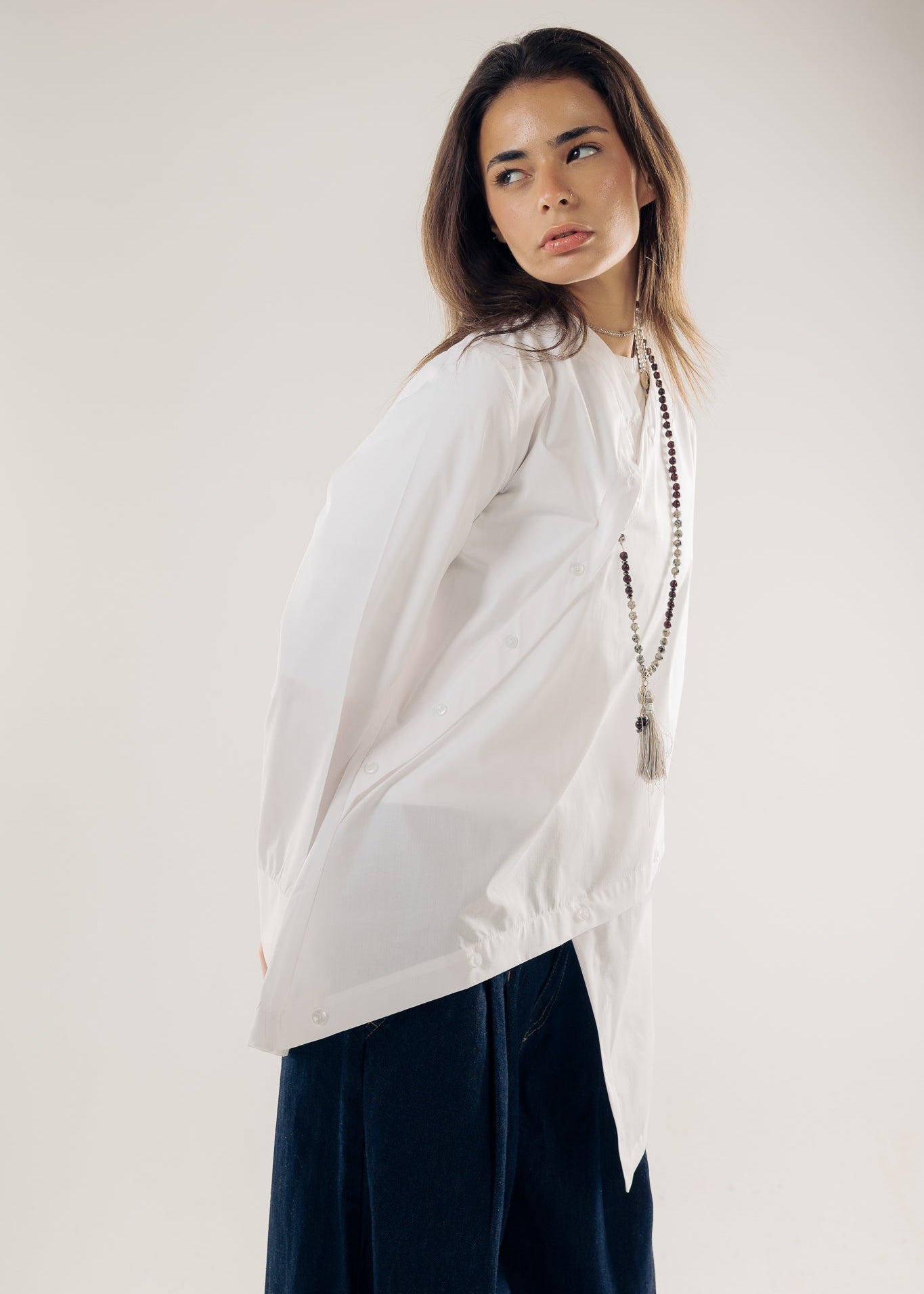 Wave Blouse White - AB ESSENTIALS