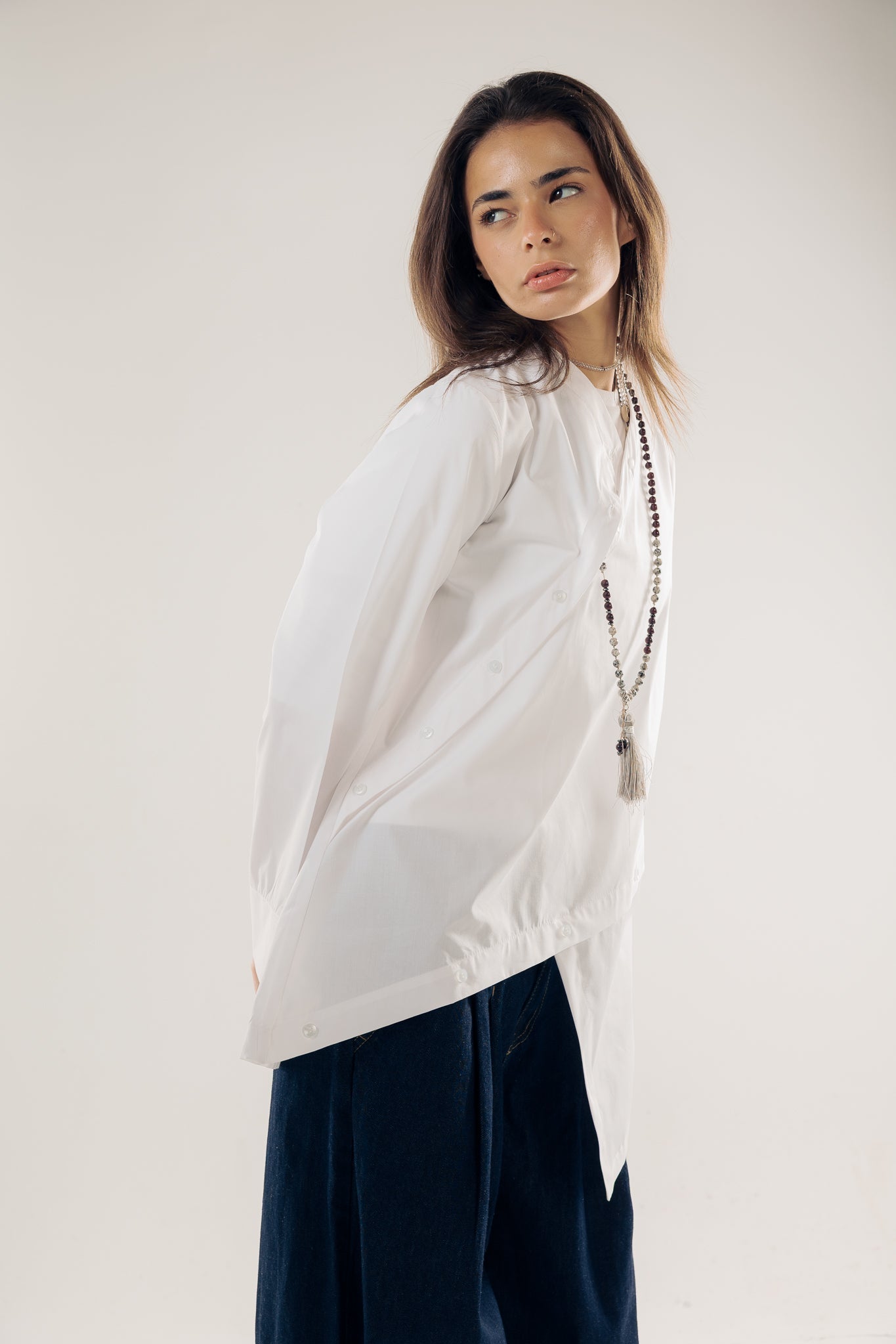 Wave Blouse White - AB ESSENTIALS