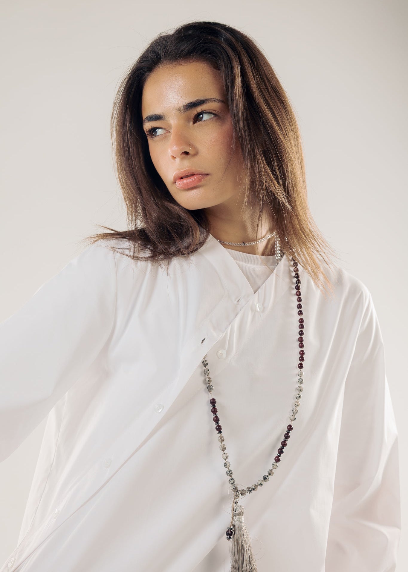 Wave Blouse White - AB ESSENTIALS